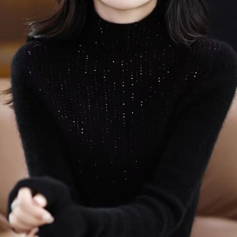 Svetr pro ženy Podzim Zima Lehký Hřejivý Pletený Pružný Topy s dlouhým rukávem