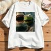 Dark Humor Frog Shark Graphic Funny Meme Tshirt Unisex Clothing Fashion Tshirts Cotton Casual Short Sleeve T Shirts Streetwear