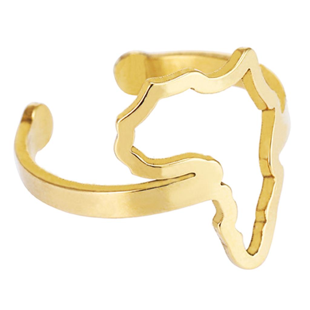 Minimalist Africa Map Ring Personalized Africa Outline Finger Ring Ethnic Africa Unique Rings for Fashion Enthusiasts