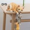 Cats Resin Sculpture Mother Cat And Kittens Figurine Desk Edge Decoration Cat Statue for Home Bedroom Kids Room Decor