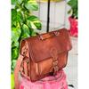 Goat Leather Vintage New Men Real Messenger Shoulder Profess Bag Briefcase