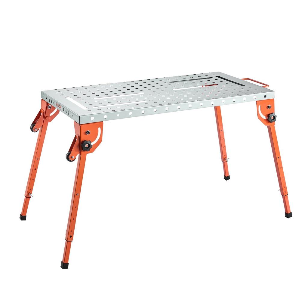 Las Tafel 44" x 21" 500LBS Opvouwbare Werkbank met 4-Niveaus Verstelbare Hoogte