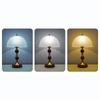 Vintage French Glass Table Lamp, Warm Soft Light Decor Bedside Lamp for Bedroom