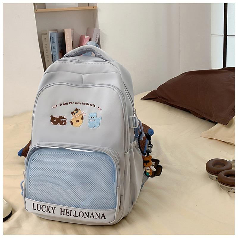 New high-value, fresh, sweet and cute animal backpack, lightweight spring outing for junior and high school students, and large-capacity backpack.