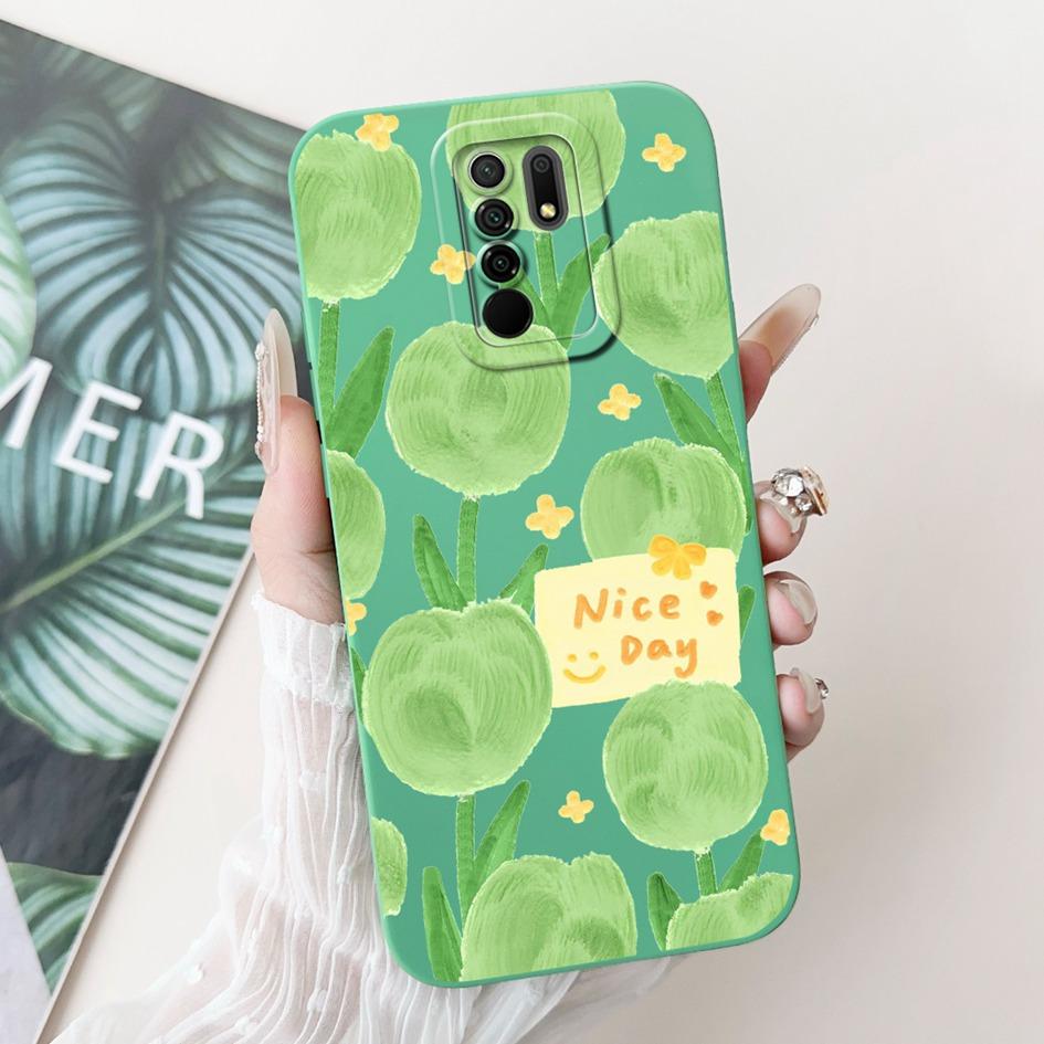 

Для Xiaomi Redmi 9 Чохол 6.53 Милий Панда Авокадо Квадратний Силіконовий Матовий Чохол для Телефона Для Xiaomi Redmi 9 Prime Poco M2 Redmi9 Funda Poco M2