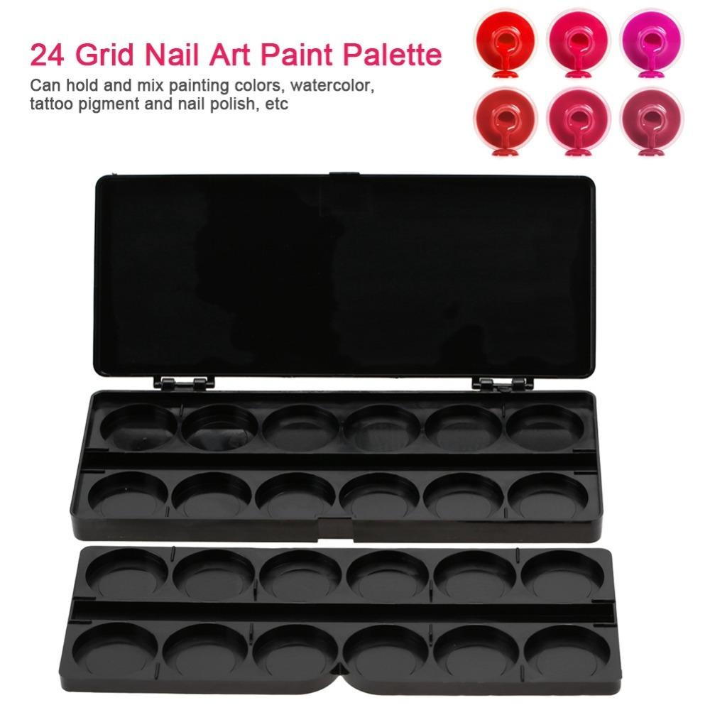Easy To Clean Nail Art Palette Plastic Paint Mixing Palette Manicure Drawing Tray Manicure