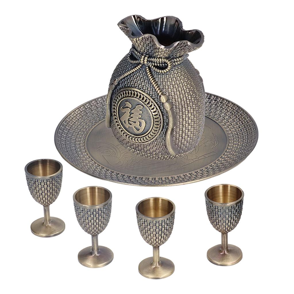 Turecki Zestaw do Herbaty Styl Vintage Stop Cynku Tłoczenie Wykwintny Wzór Nieblaknący Bardzo Trwały