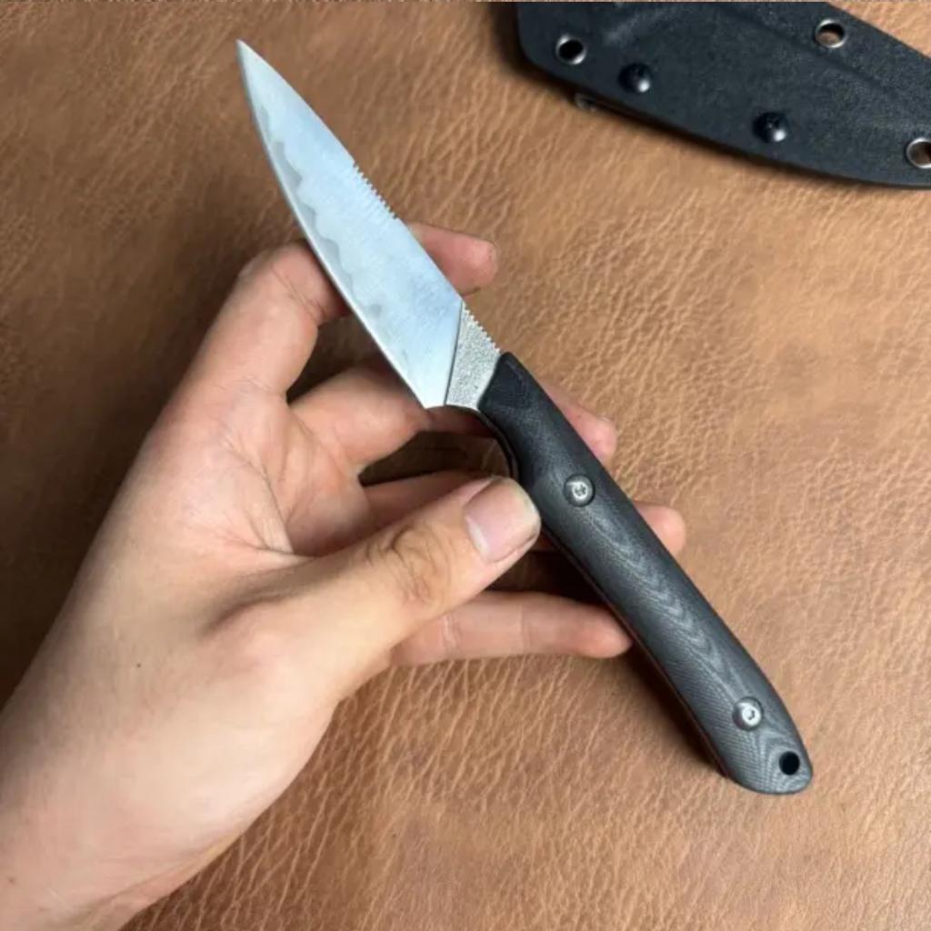 3.5 Inch Paring Knife K890 Powder Steel Blade G10 Handle Cleaver Steak Peeling Fruit Engraving Utility Kitchen Knife With Cover