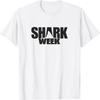 Shark Week Bold Great White Shark Fin Silhouette Logo T-Shirt