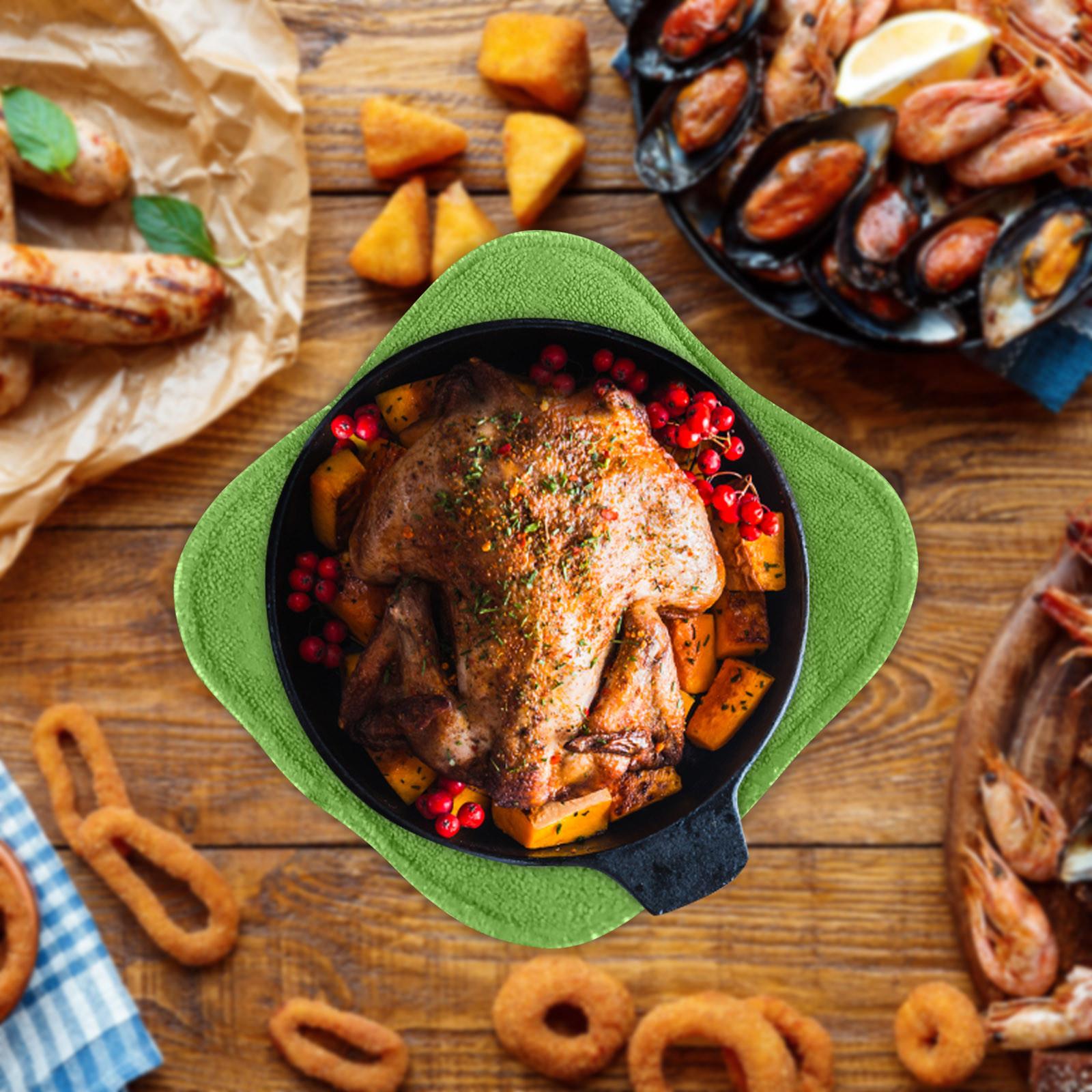 

Чаша для мікрохвильової печі Затишний безпечний тримач для гарячої миски Термостійка миска Cozies для мисок для супу, рису та макаронних виробів One Size зелений