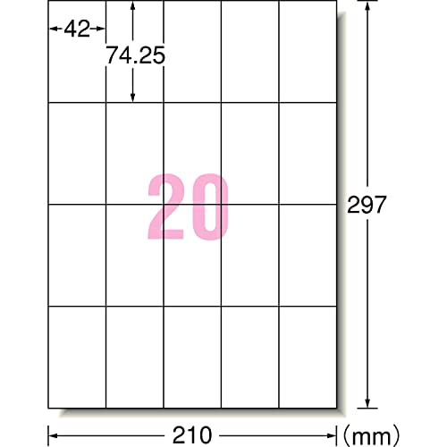 A-One Label Sticker 20 sides 22 sheets 72220