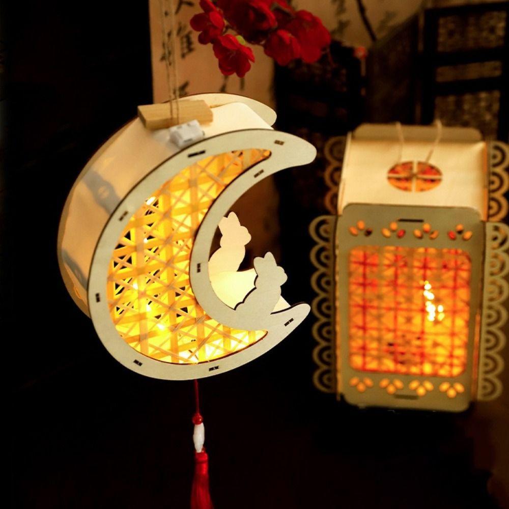 Handheld Mid-Autumn Festival Lantern DIY Material Kit Handmade Lantern Mid-Autumn Festival