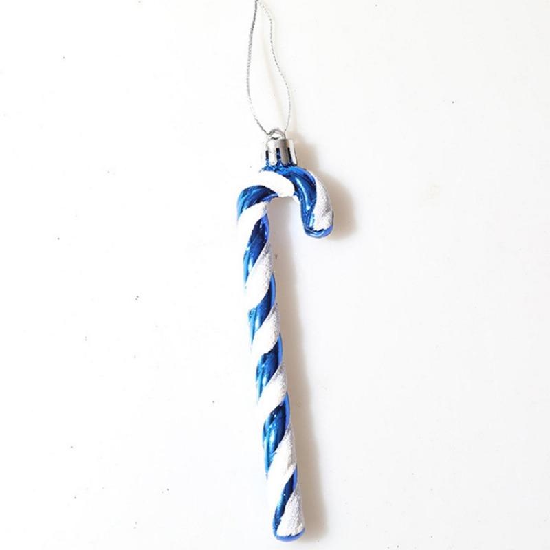 Christmas Candy Cane Ornaments 6Pcs Candy Cane Hanging Decor Christmas Tree Hanging Decoration Twisted Crutch Candy Canes For