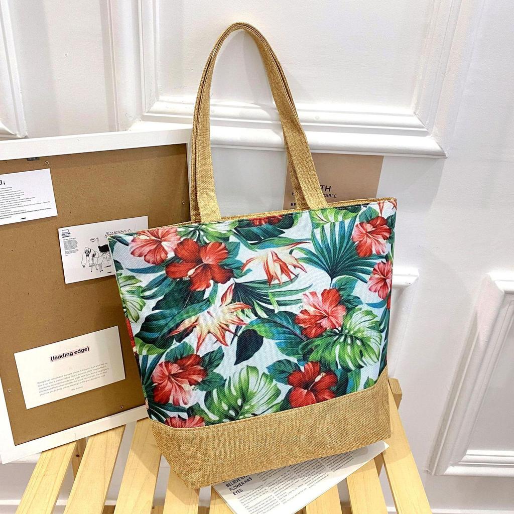 Women's Southeast Asian Literary Canvas Shoulder Bag