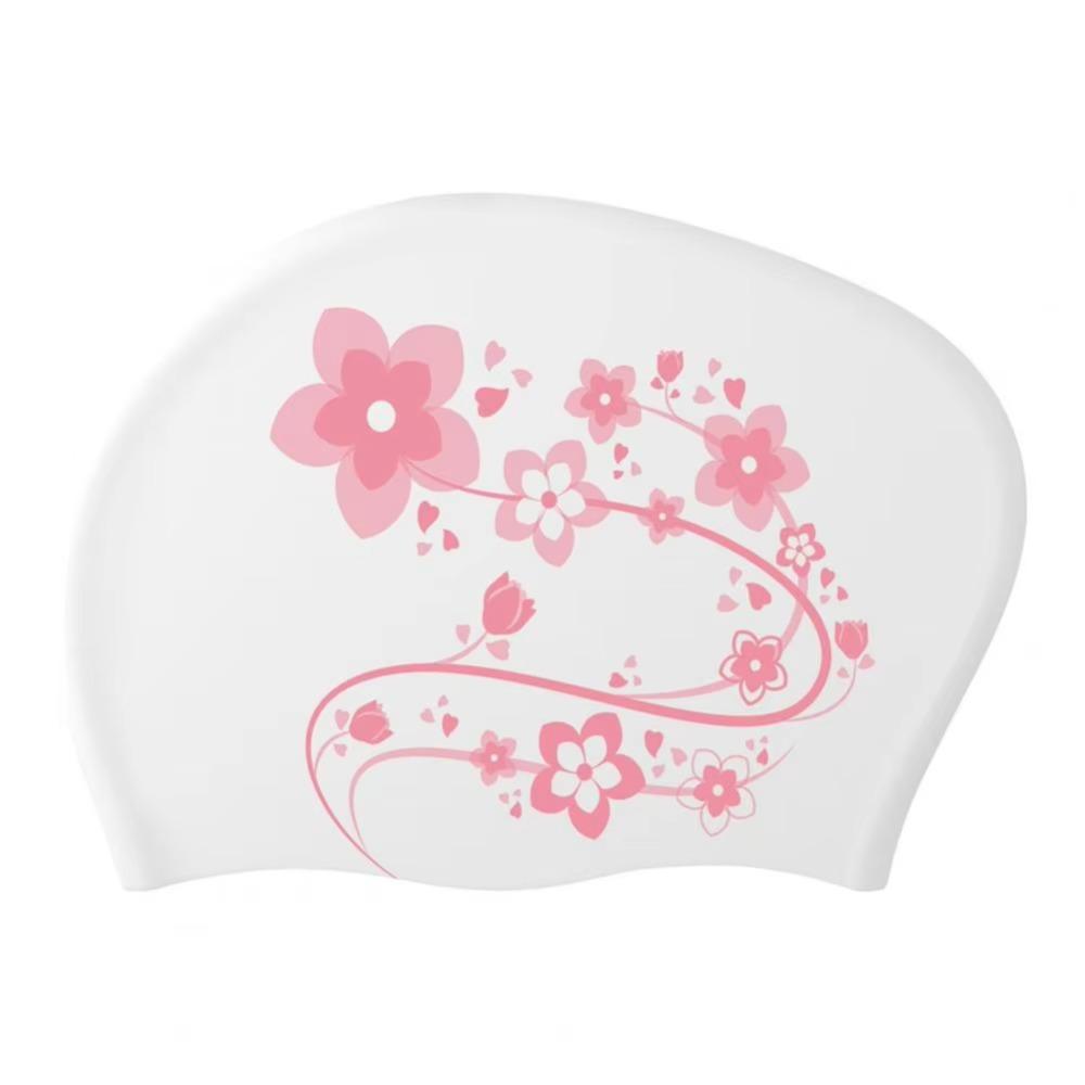 Soft Flower Swim Headgear Thicken Design Snorkeling Cap  Prevent Chlorine Irritation