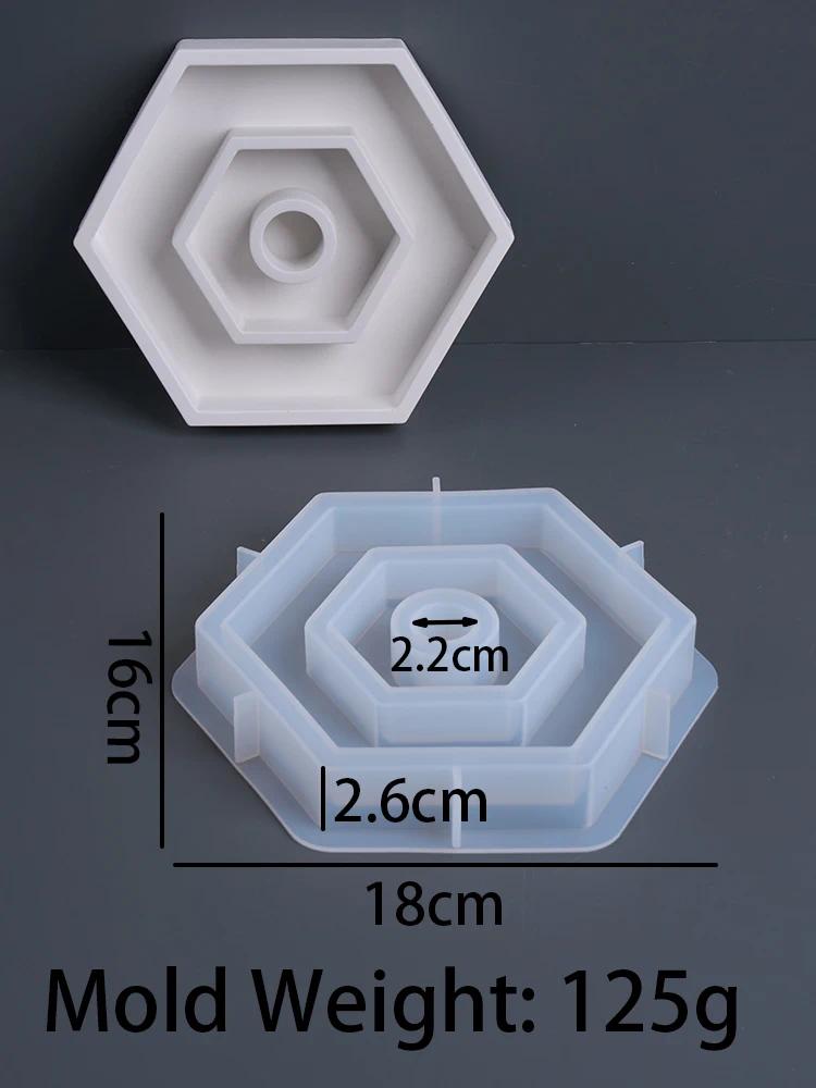 DIY Geometry Star Candle Holder Silicone Mold DIY Simple Heart Candlestick Concrete Mould Gypsum Resin Craft Molds Home Decor