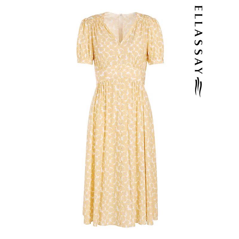 ELLASSAY Women's Garden Tea Break Midi Dress