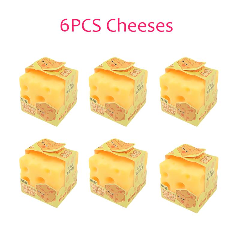 Squishy Square Cheese Squeeze Toys Slow Rebound Push Stress Relief Sensory Toy Soft Butter Cheese Fidget Toy Christmas Present