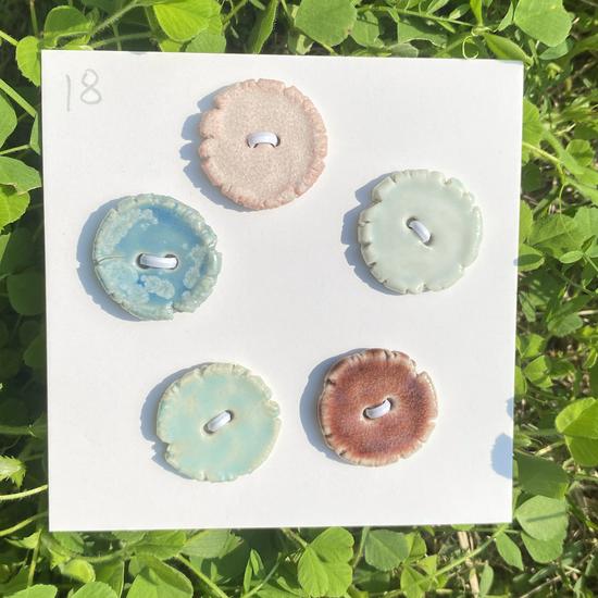 Rainbow Ceramic Button Fasteners for DIY Knitting & Doll Clothes (12/15mm)