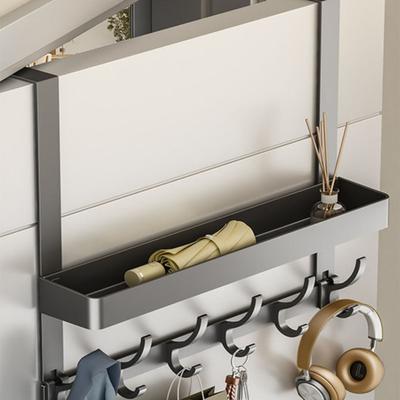Türregal Doppelschicht-Design Starke Tragfähigkeit Einfache Installation Mehrzweck-Kleiderhaken mit Lagerregal