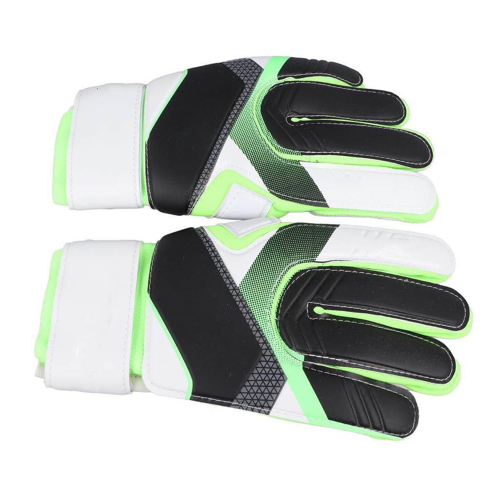 Soccer Goalkeeper Gloves Thickened Latex Goalkeeper Training Gloves Fluorescent Green Gloves for Adult Number 9