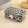 Leopard Print Jewelry Box With Pu Leather And Velvet For Travel And Gift Giving