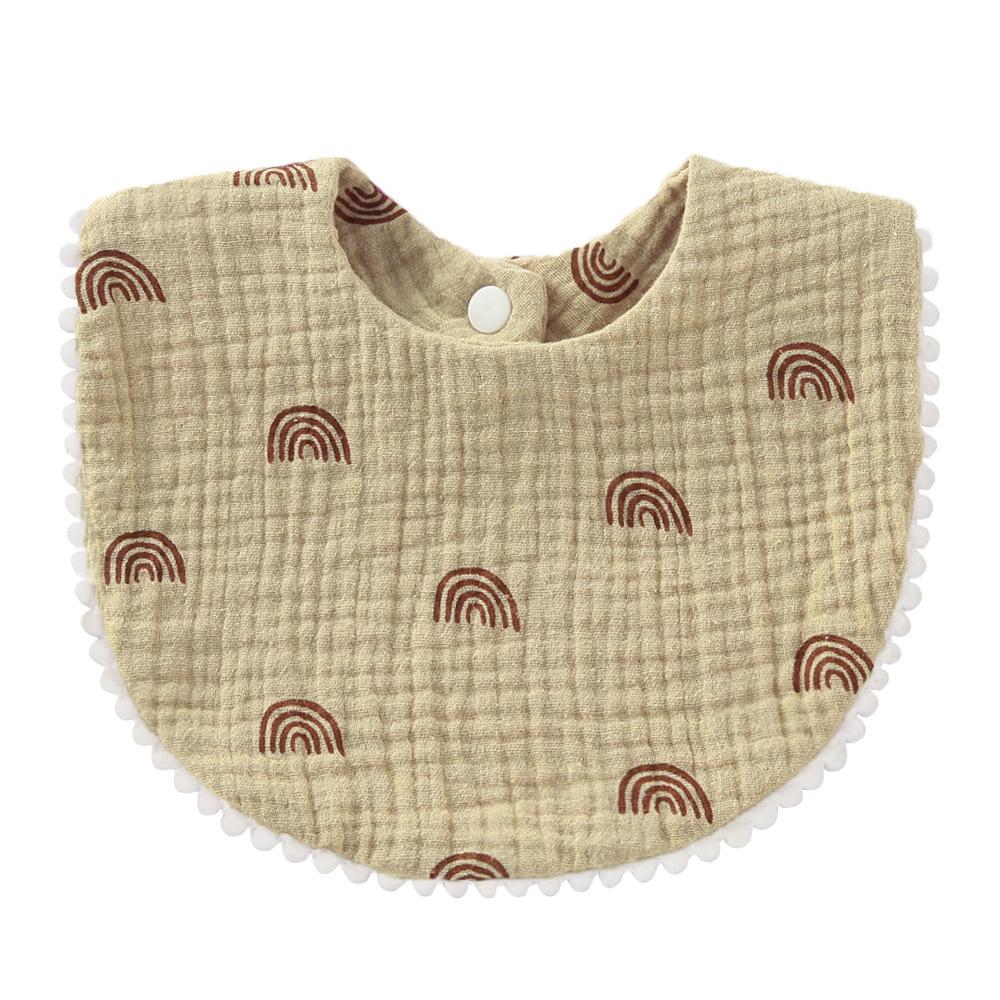 Baby Cotton Gauze Bibs With Ruffled Edges Soft Absorbent Drool Bibs For Infants And Toddlers Cute Floral Lace Burp Cloth