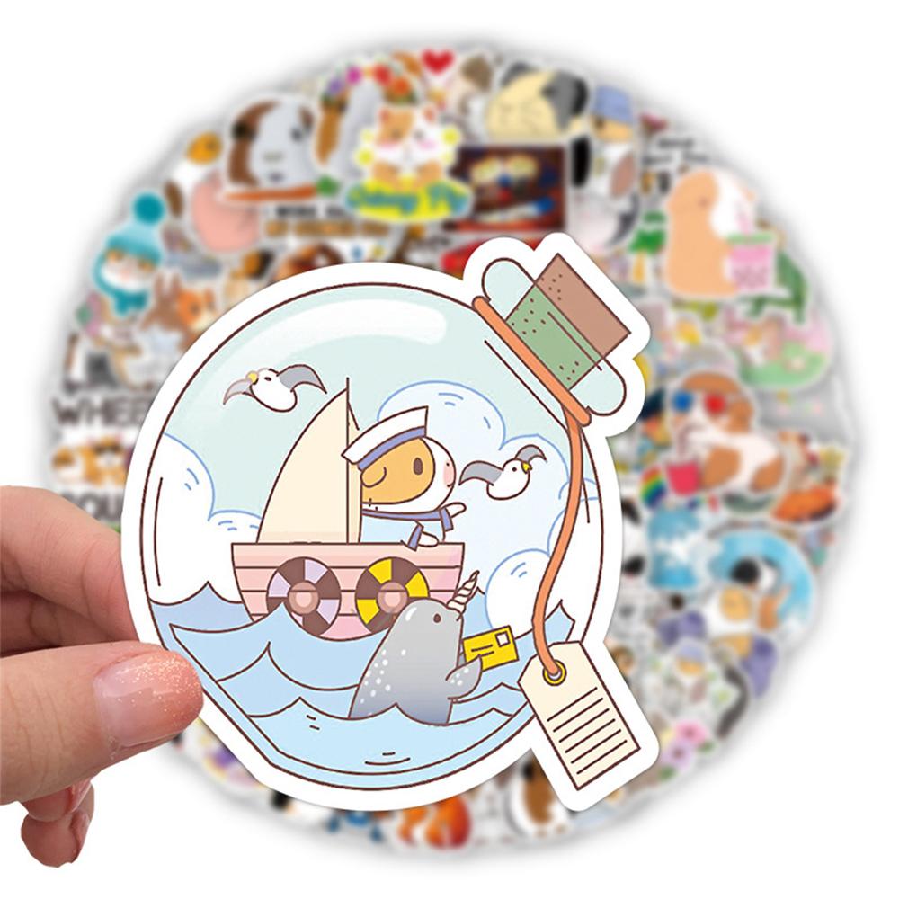 10/30/50/100pcs Kawaii Guinea Pig Cartoon Stickers Cute Kids Decals Toy Phone Skateboard Notebook Funny Animal Graffiti Sticker