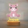 Personalized Animal Night Light - Custom Name Acrylic Lamp for Kids Bedroom Decor Baby Birthday Christmas Gift
