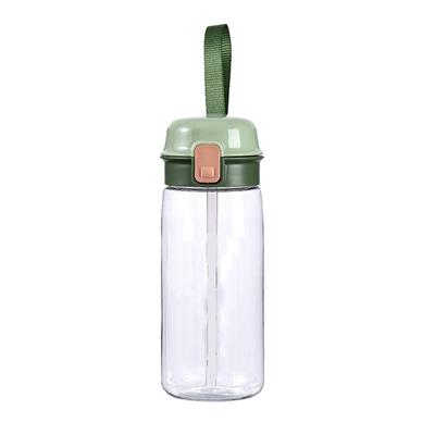 Kids Water Bottle with Straw Lid Drinking Water Bottle with Carrying Strap Marking Large Capacity