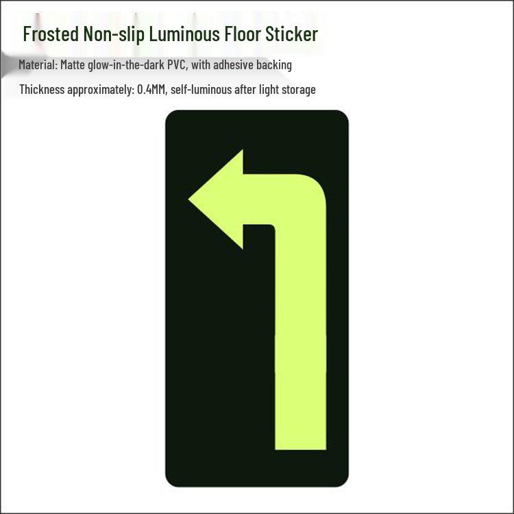 Glow-in-the-Dark Fire Exit Safety Sticker - No Electricity Needed for Stairwell Evacuation