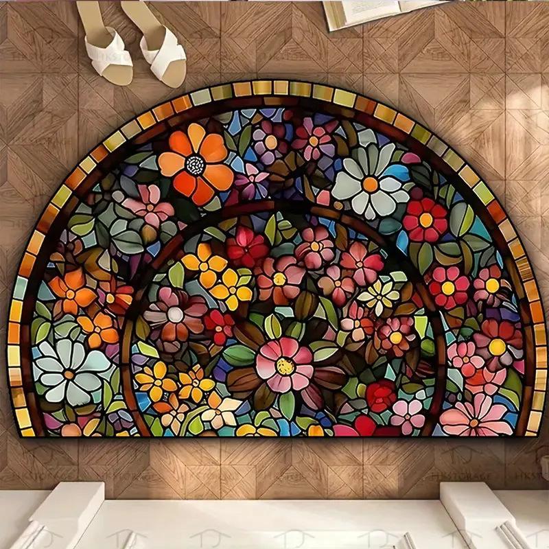 

Прочный, Легко моющийся Полукруглый Дверной коврик - Грязе- и Износостойкий для Прихожей или Спальни 40x60 cm (Skin-friendly)