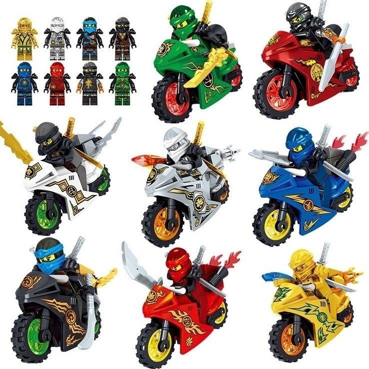 Temple Motorcycle Building Blocks Toy for Kids, Includes Lloyd Kai Minifigures and Weapons, Creative Gift for Boys