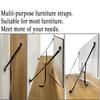 TV fixed with earthquake -tipping straps, TV tables and chairs with tight kun rope with furniture -tipping rope