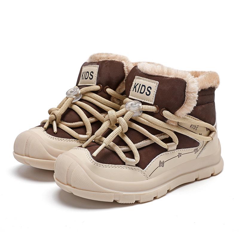 Winterwarme High-Top Schneestiefel für Kinder - Modisch und vielseitig für den Außenbereich