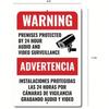 Bilingual No Trespassing Sign Weatherproof English Spanish Security Warning Sign