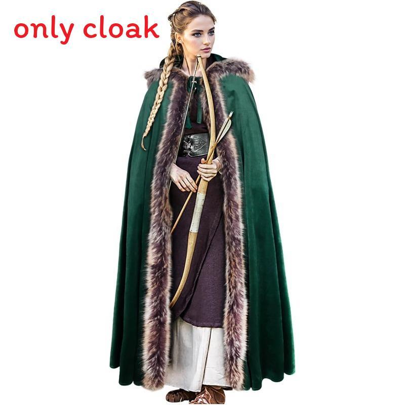 Ethnic Inspired Shawl With Hood For Stage Performances And Cosplay