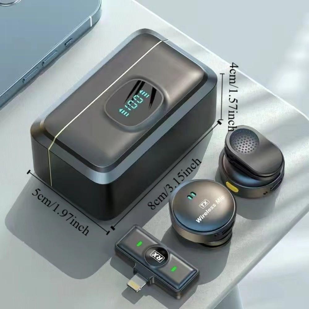 Noise Cancellation Wireless Microphone Magnetic Digital Microphone  Live Streaming