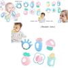 Soft Silicone Teether Handbell For Newborns Bpa-free, Boilable Soothing Toy