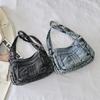 Women's Shoulder Bag Denim Tote Bag College Style Crossbody Bag