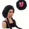 1 Pc Silk Bonnet For Sleeping Satin Bonnet For Curly Hair Hair Sleeping Cap Soft Hair Bonnet With Tie Band For Long Natural Hair Valentine's Day