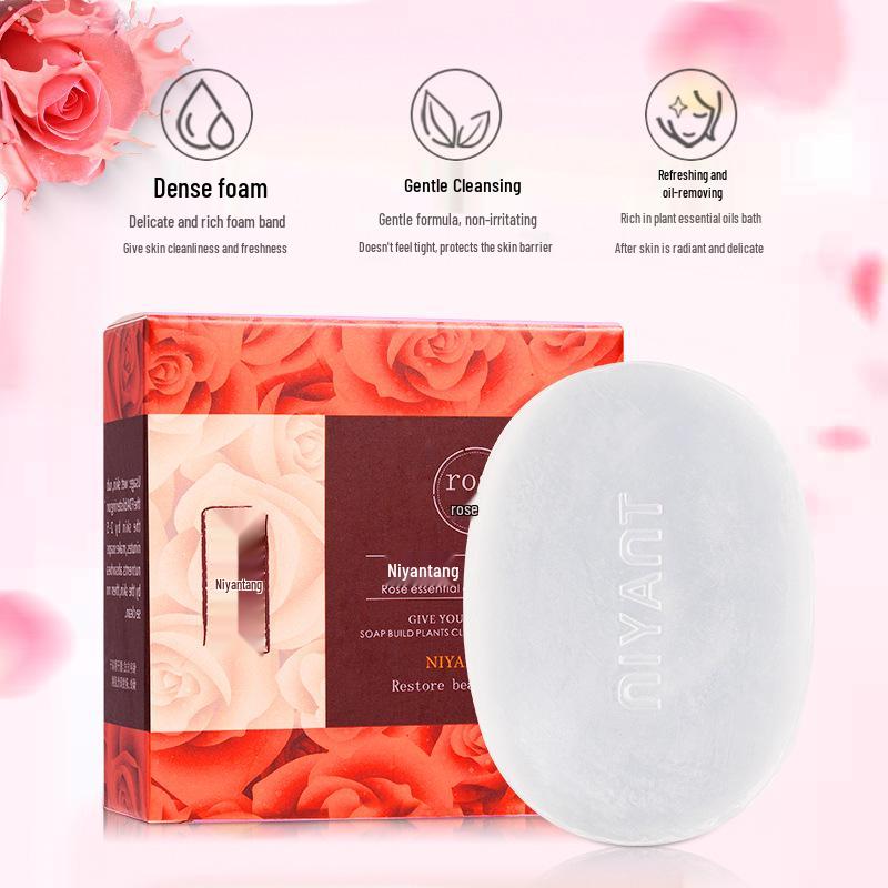 Hydrating Rose Oval Soap: Handmade Essential Oil Cleansing for Face & Bath