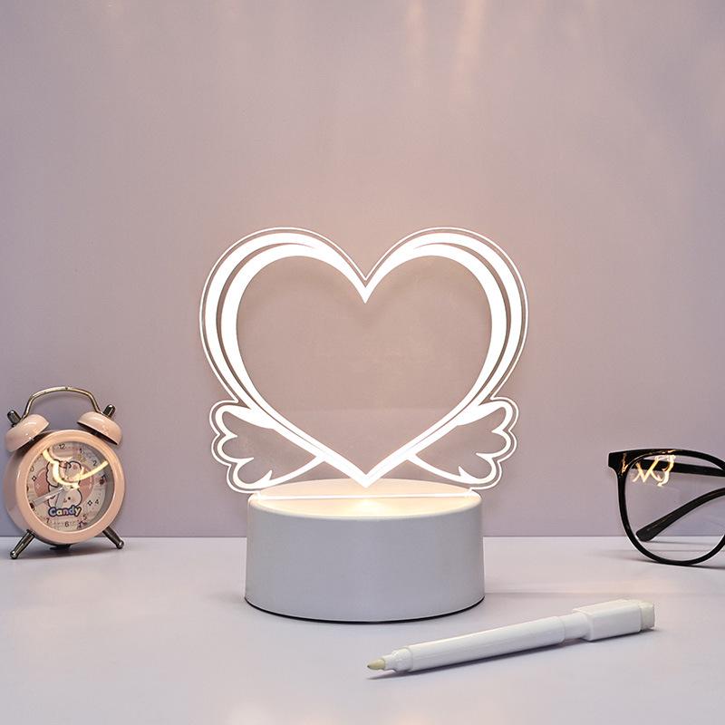 Erasable LED Acrylic Message Board & Lamp