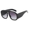 New Luxury  Wave Mask Sunglasses Women Fashion One Piece Sun Glasses For Men Oversized Oval Trending Sunglasses