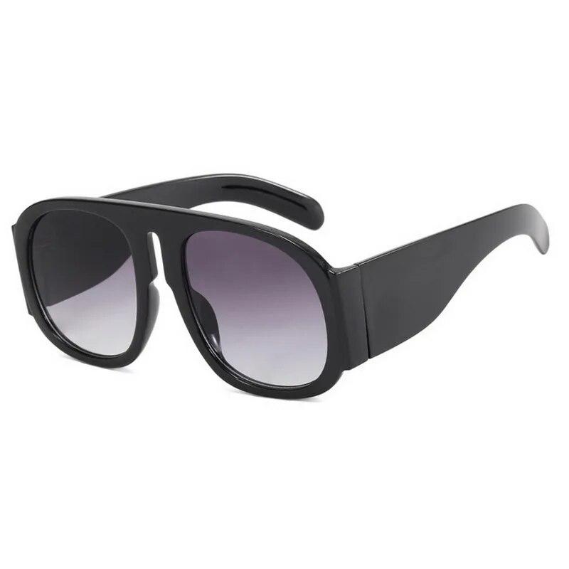 New Luxury  Wave Mask Sunglasses Women Fashion One Piece Sun Glasses For Men Oversized Oval Trending Sunglasses