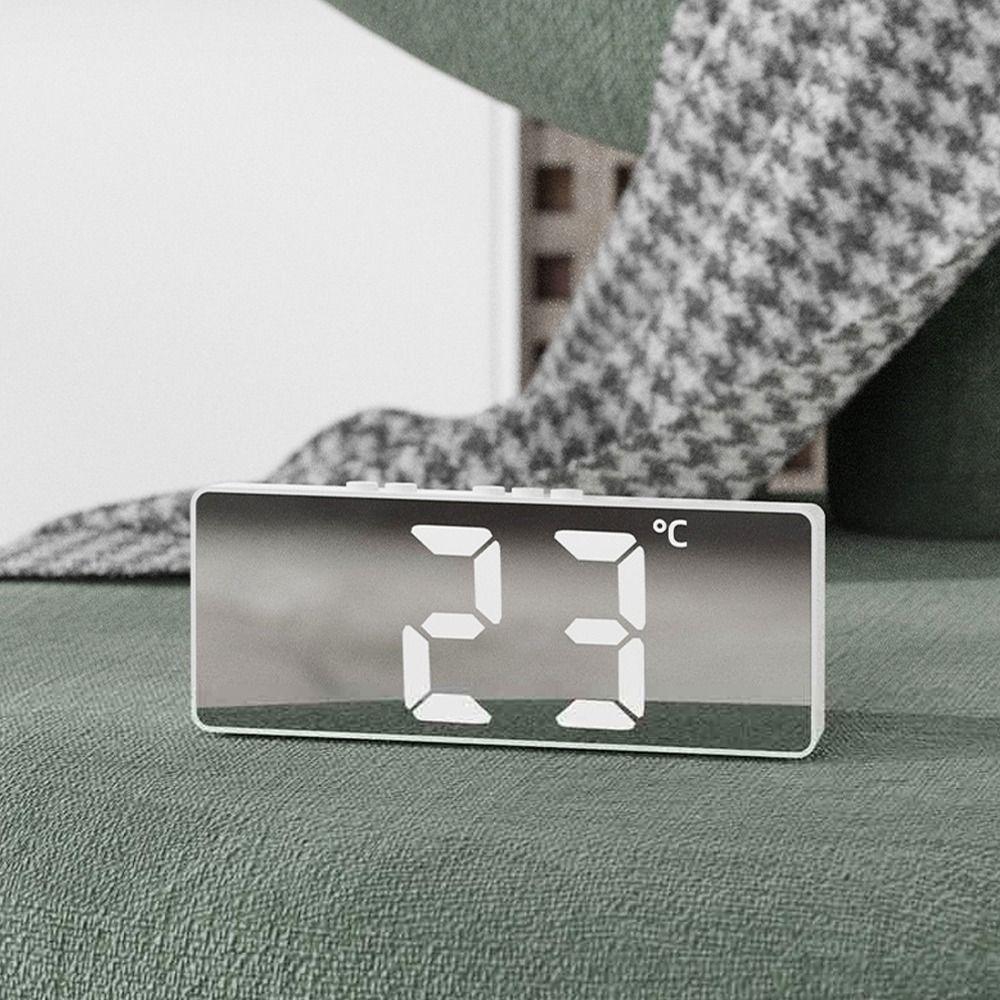 Dual Alarms Digital Clock Mute Electronic Clock Digital Display LED Alarm Clock Travel