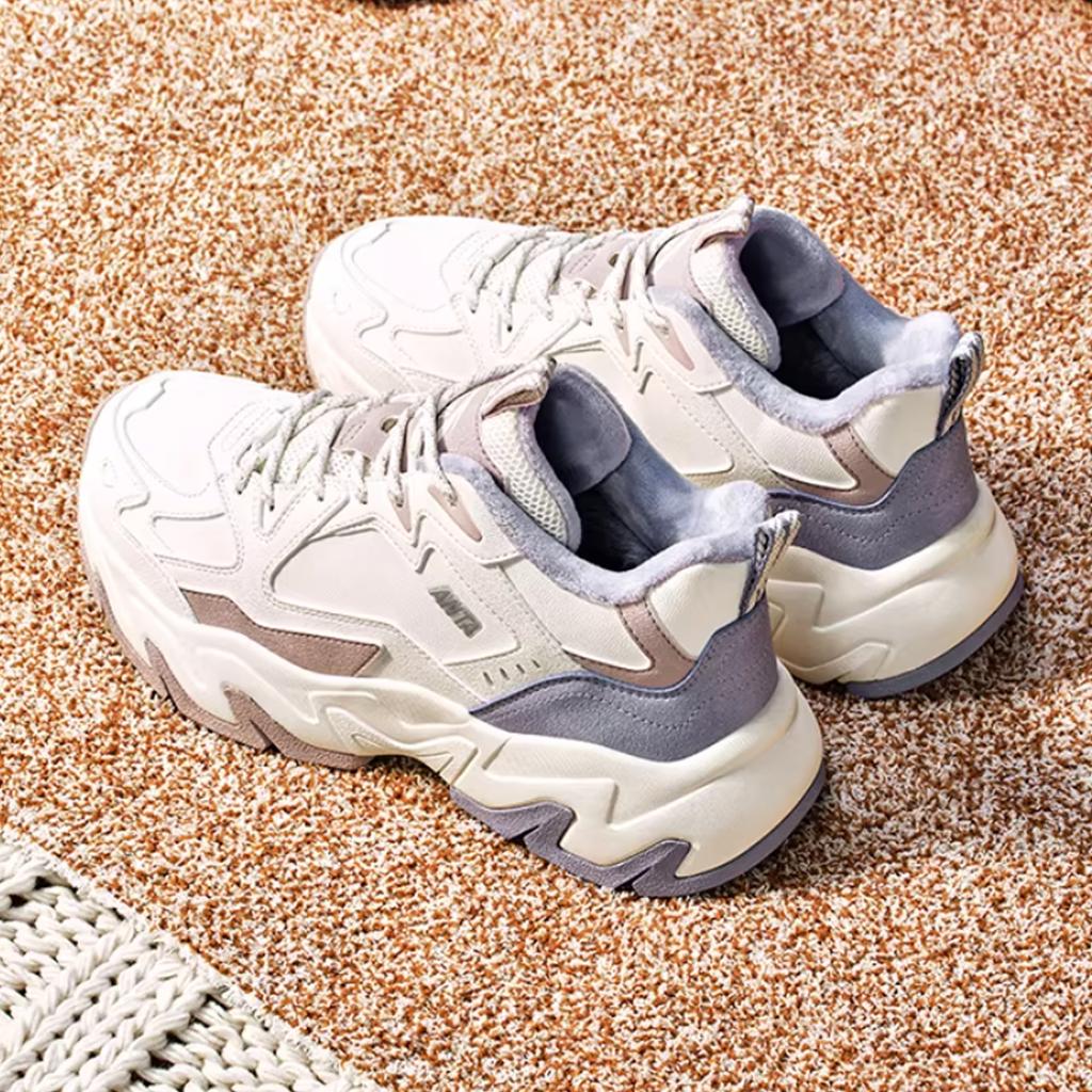 Anta Panshi Commuting Comfortable Simple Trendy Versatile Wear-Resistant Warm Low-Top Casual Shoes Women Casual Shoes 122548952-4