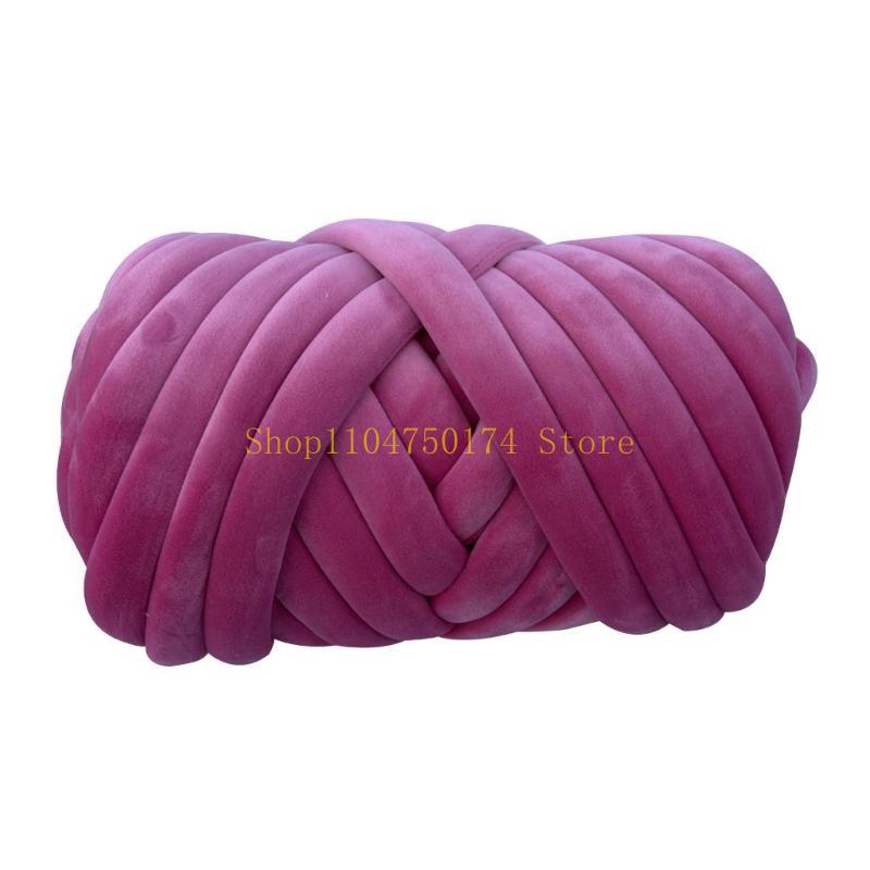 Chunky Tube Yarn for Knitting Soft and Plush Crystal Braid Cotton Thread top sale