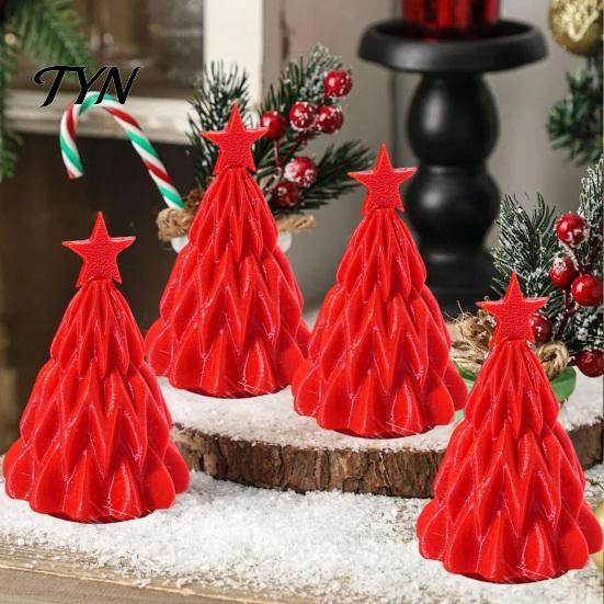 Artificial Christmas Tree Lamp, Light Up Mini Xmas Night Light, Winter Party Ornament Battery Operated Holiday Tabletop Decoration for Indoor