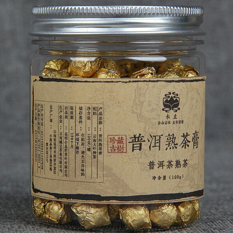 100g Certified Pu'er Black Tea Cream High Quality Organic Pu-Erh Ripe Tea Canned